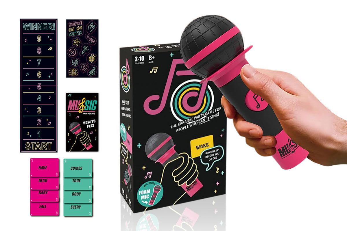 Karaoke Microphone Party Game Card Set Family Board Game for Adults