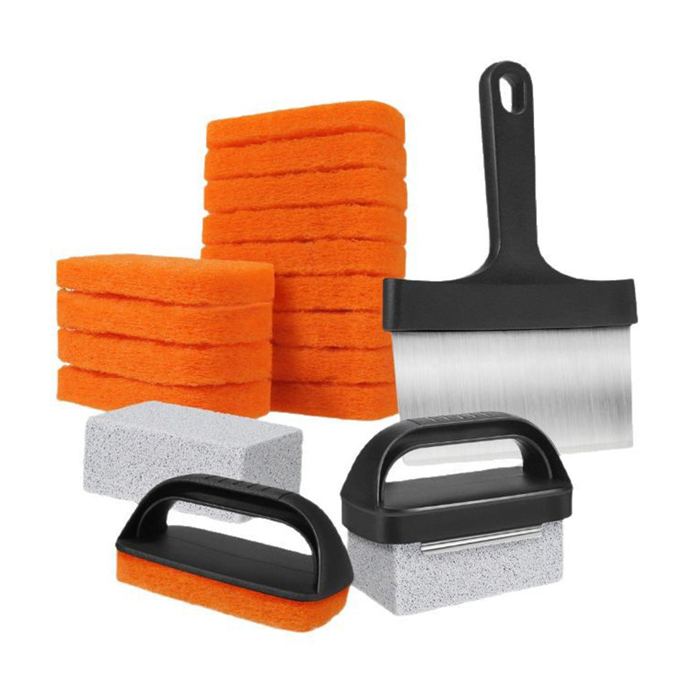 19 Piece Griddle Cleaning Kit with Scraper and Sponge for Griddles and Grills