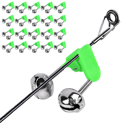20 Piece Fishing Bite Alarm Bells for Rod Tips Day and Night