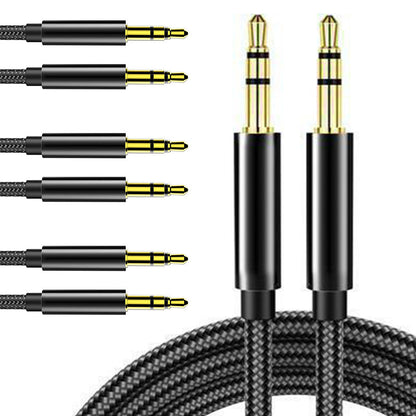 4 Pack 3.5mm AUX Audio Cables for Phones Computers Speakers