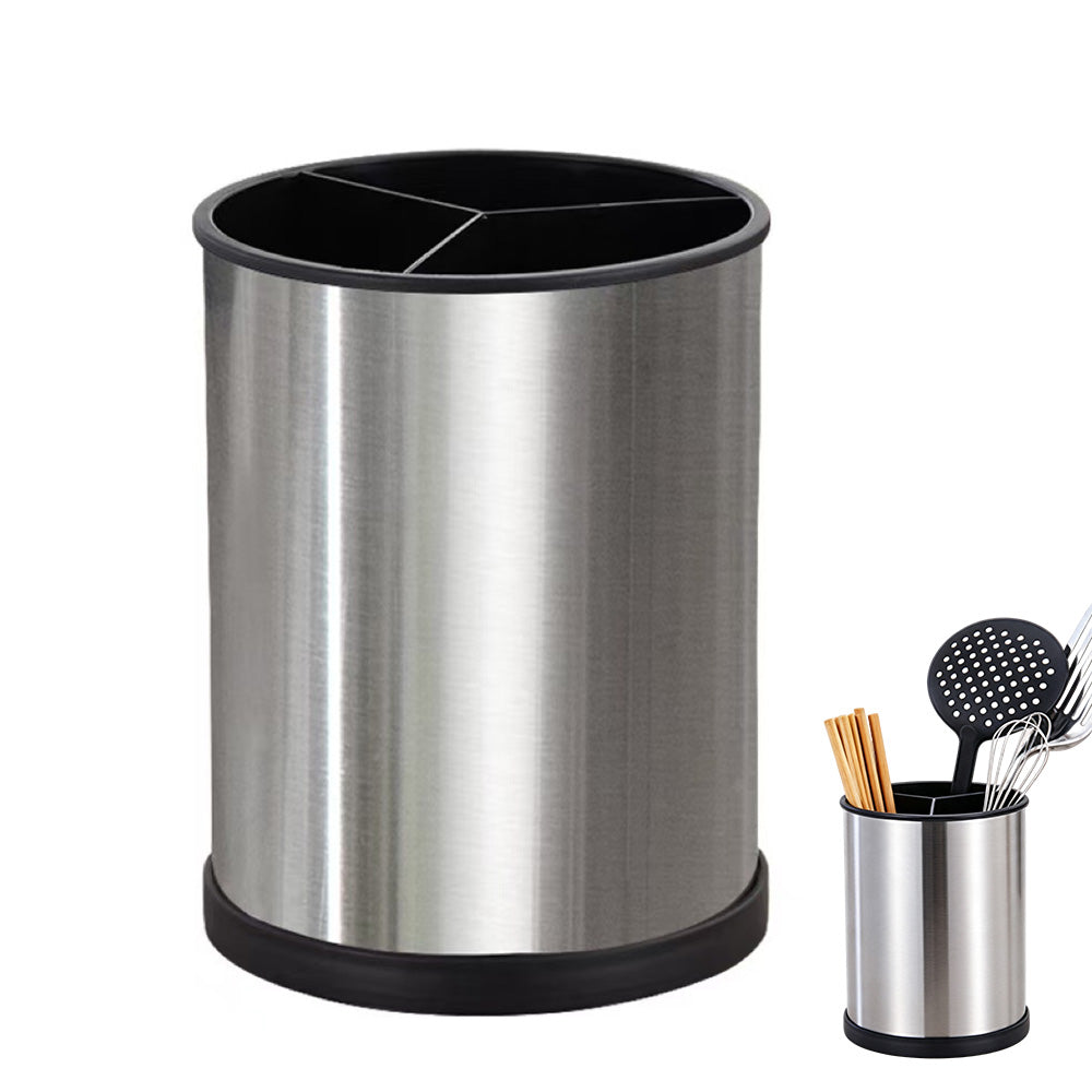360 Degree Rotating Stainless Steel Kitchen Utensil Holder