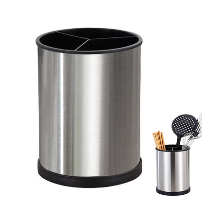 360 Degree Rotating Stainless Steel Kitchen Utensil Holder
