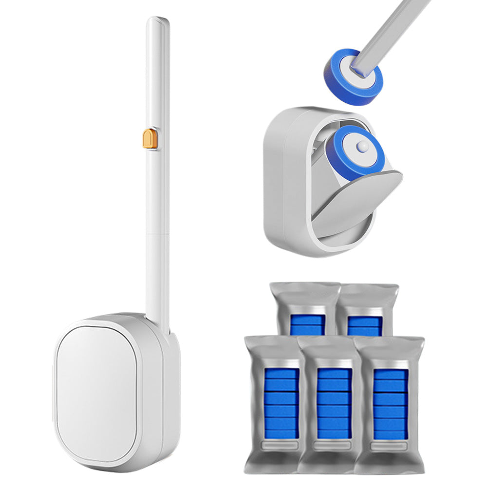 Toilet Bowl Brush with 30 Toilet Wand Refills