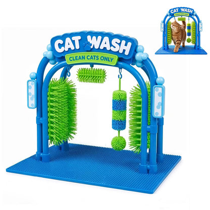 Cat Grooming Arch Station Kit for Self Brushing and Play