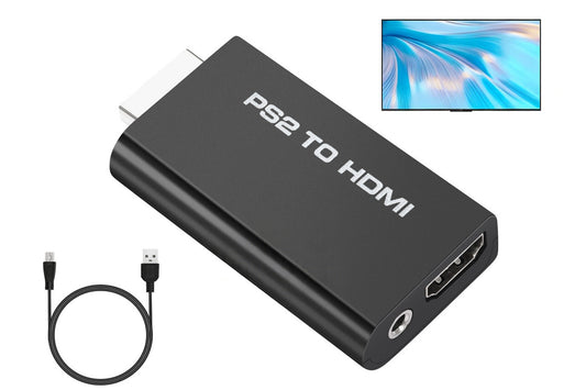 PS2 To HDMI Converter Adapter With USB Power Cable Supports All PS2 Display Mode
