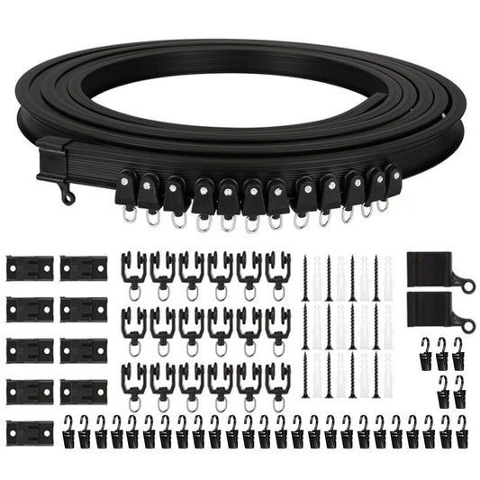 Flexible Bendable Ceiling Curtain Track Mount System 3M for Room Divider Shower RV