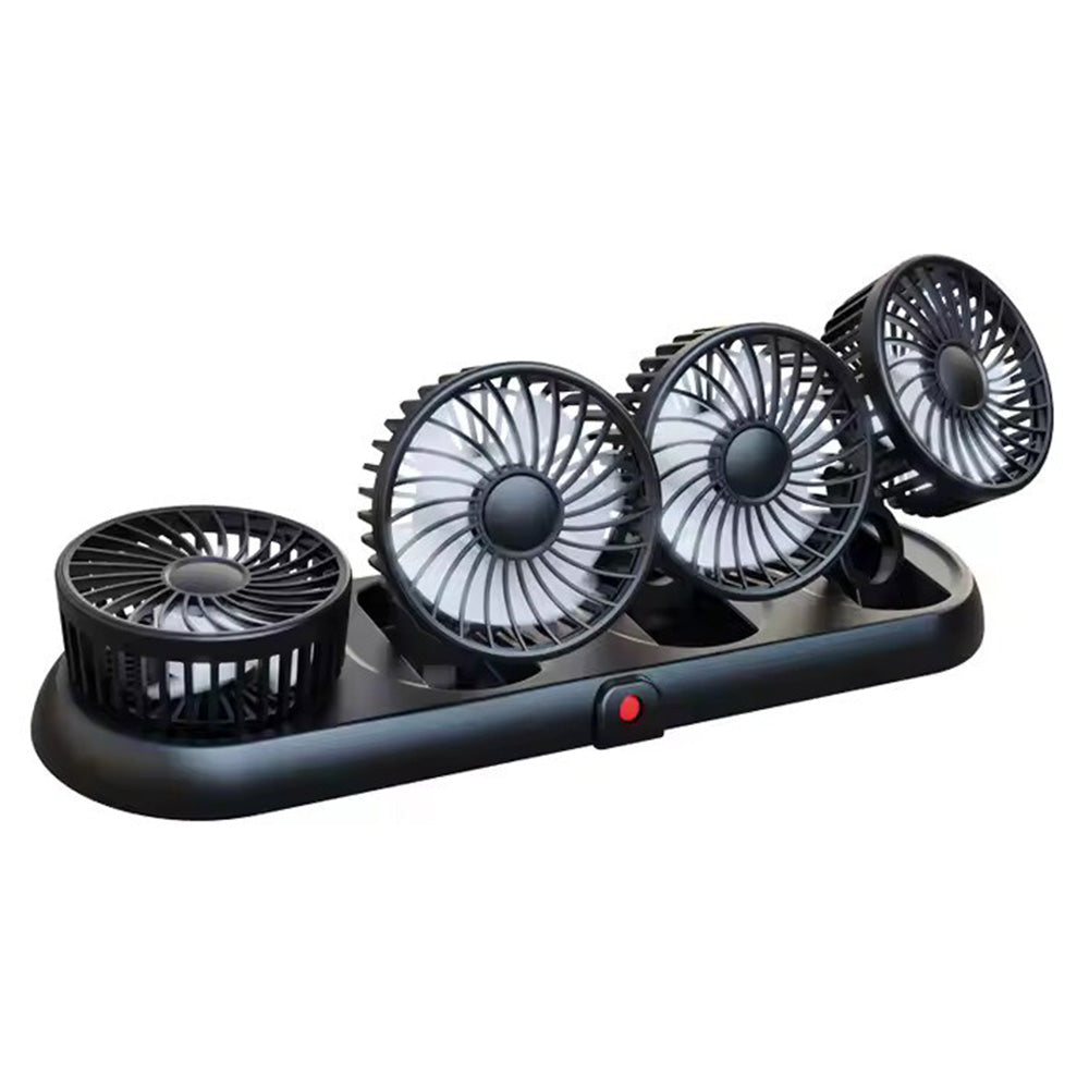 Four Head Foldable Mini Electric Fan for Car and Desktop