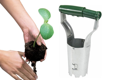 Garden Bulb Planter Tool with Depth Markers for Transplanting and Seedling Removal