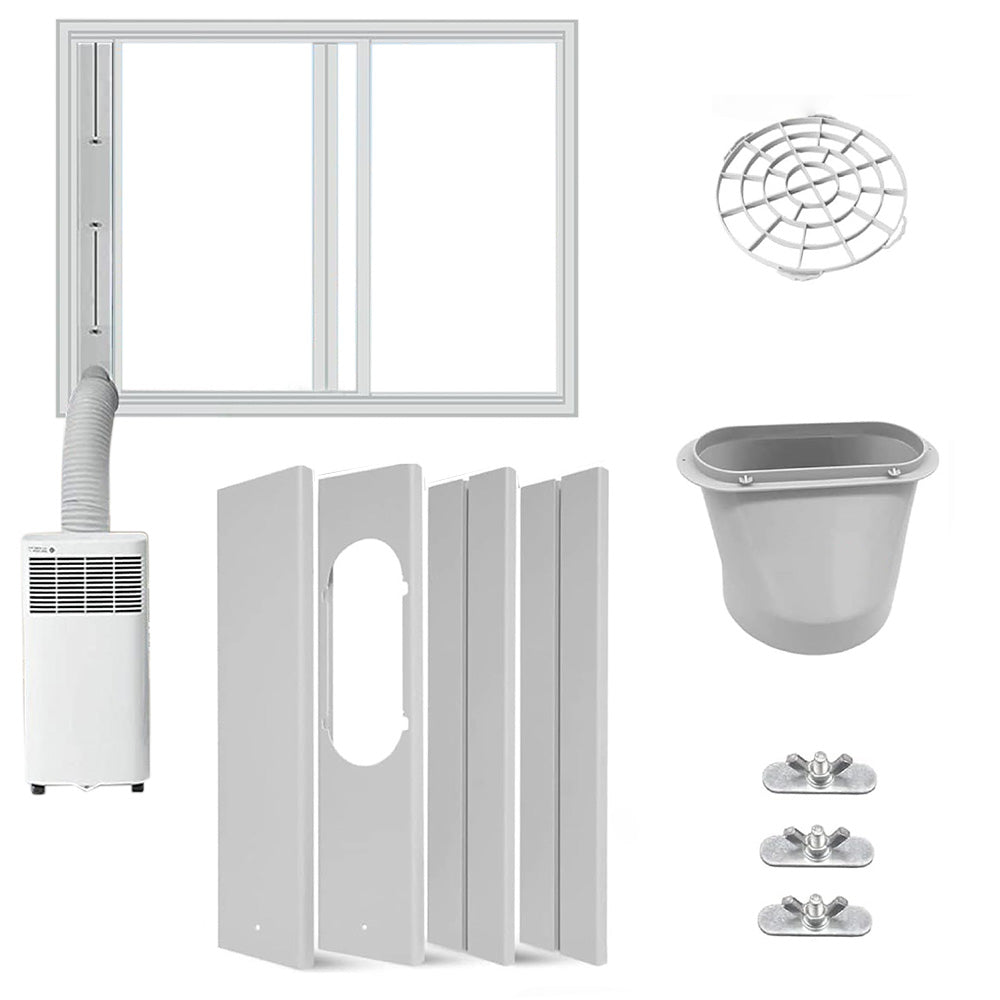 4 Piece Adjustable Portable AC Window Seal Kit with 15cm Connector