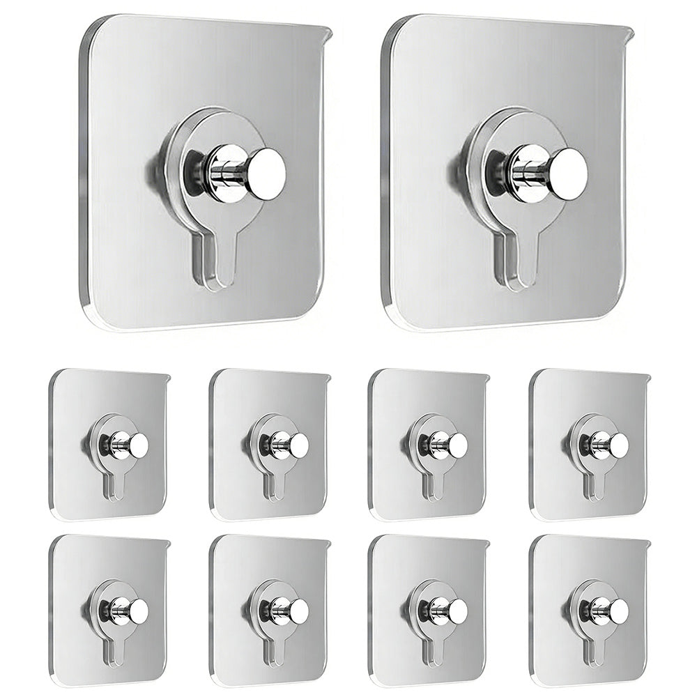 10 Pcs Invisible Picture Hooks No-Drill Self-Adhesive Wall Hangers for Frames