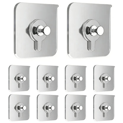 10 Pcs Invisible Picture Hooks No-Drill Self-Adhesive Wall Hangers for Frames