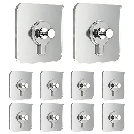 10 Pcs Invisible Picture Hooks No-Drill Self-Adhesive Wall Hangers for Frames