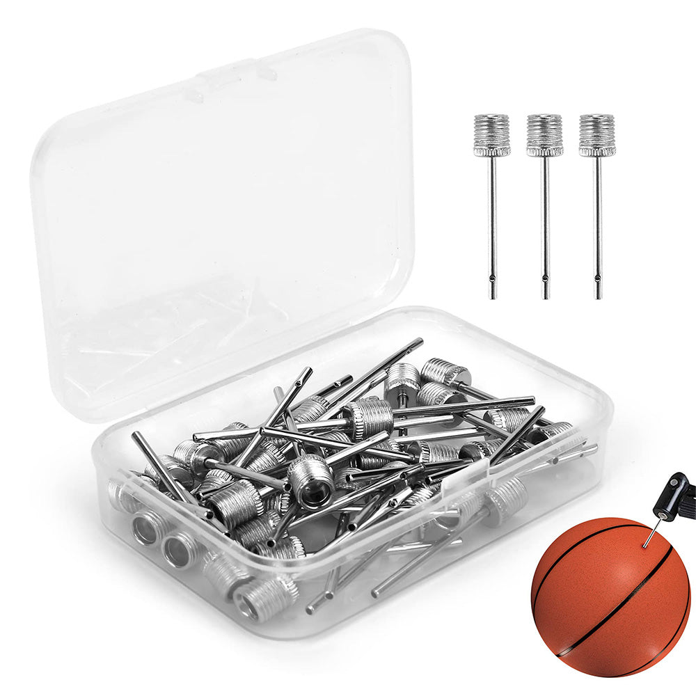 40 Steel Ball Air Pump Needles for Basketball Football Volleyball Rugby