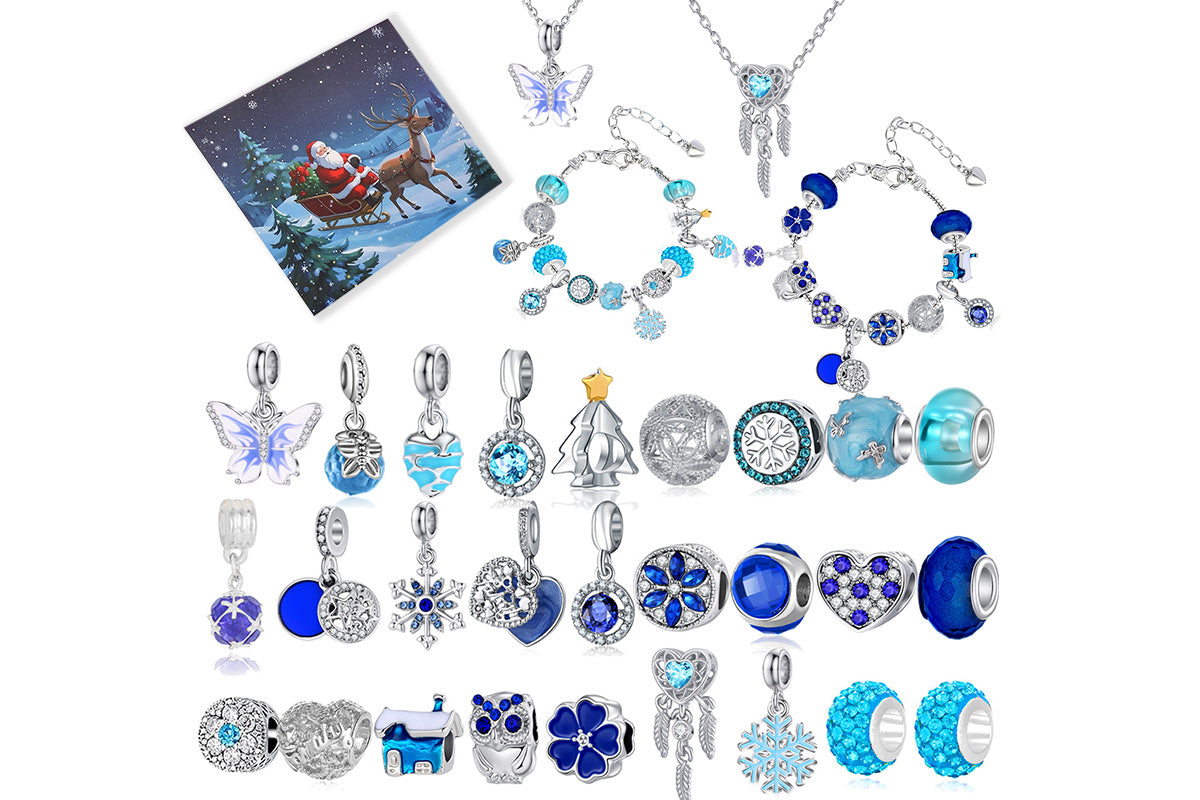 Advent Calendar Charm Bracelets 2025 for Girls DIY Bracelets Jewelry Making Kit