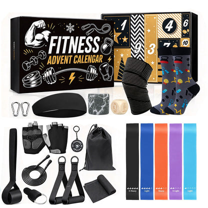 Fitness Advent Calendar Christmas Countdown Gym Gift Set for Men