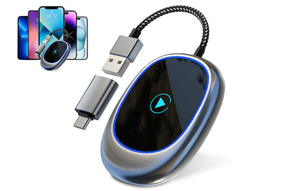 Wireless CarPlay Adapter Plug and Play Zero Delay Compatible with iOS 10+ Android 11+ for Cars After 2016
