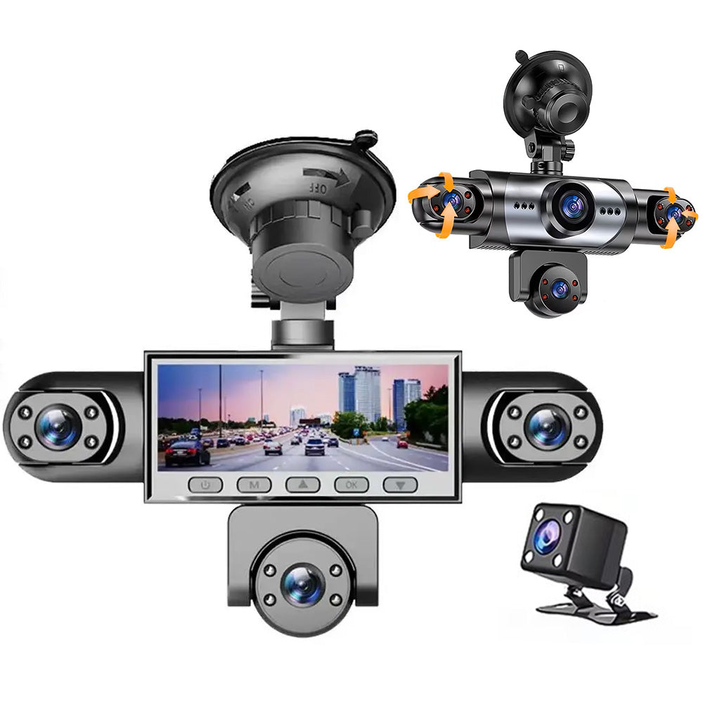 5 Channel WiFi 1080P Dash Cam Front Rear Left Right Interior