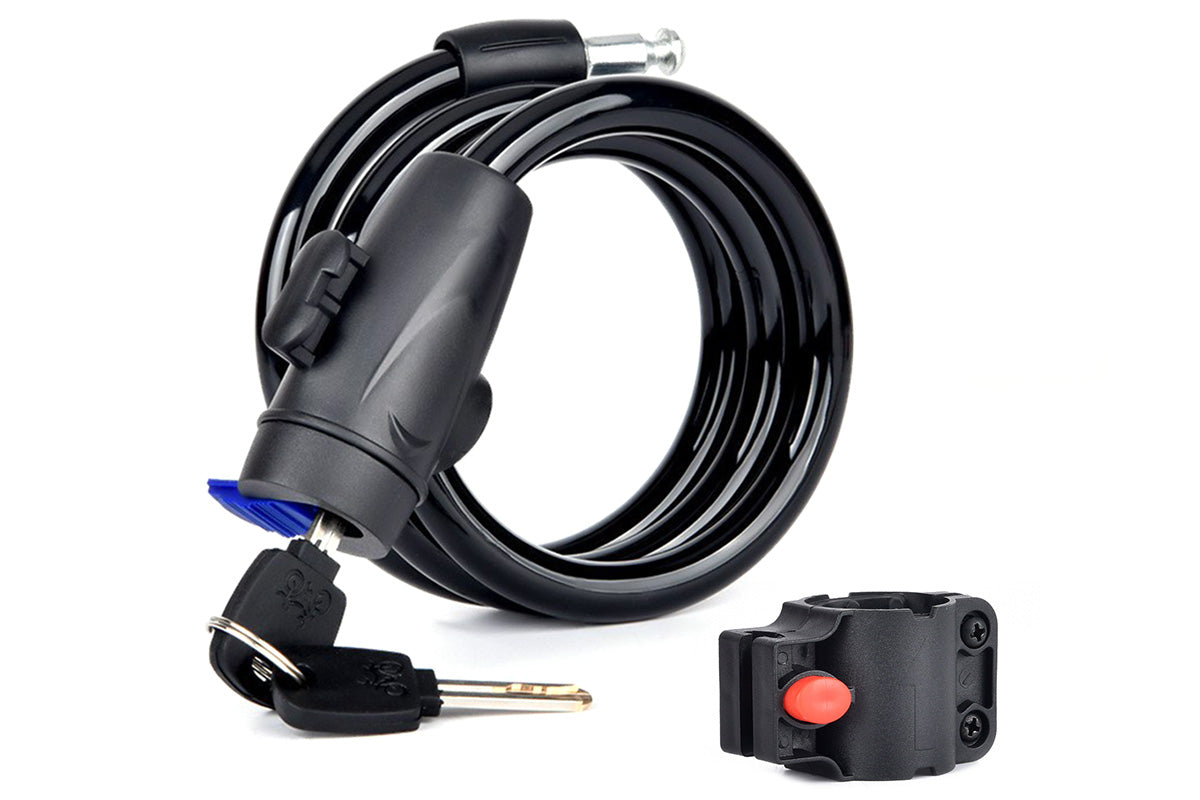 Anti-theft Security Bike Cable Lock Bicycle Lock With Bracket And 2pcs Keys