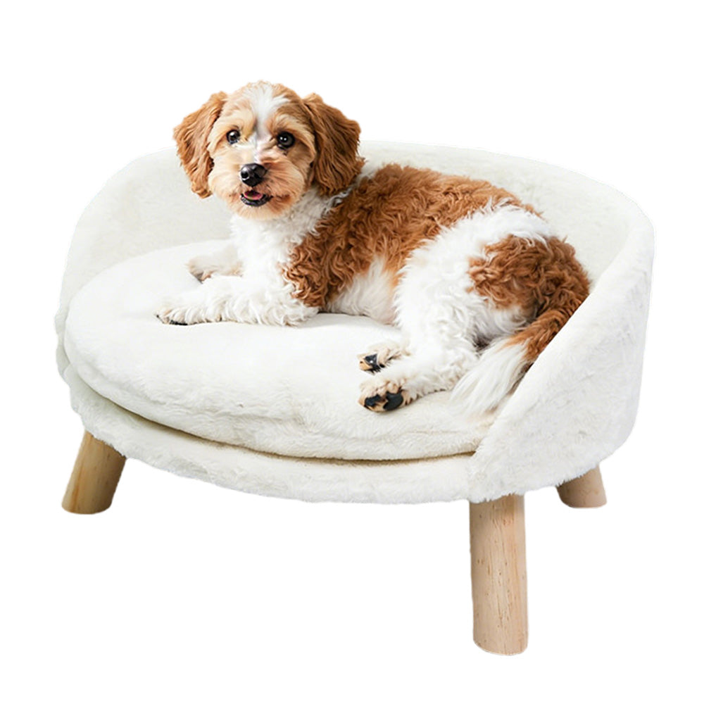 Elevated Dog Cat Bed Sofa Couch Kitten Lounge Raised Pet Bed with Legs-S