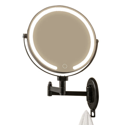 Extendable Wall Mounted LED Makeup Mirror with 7X Magnification