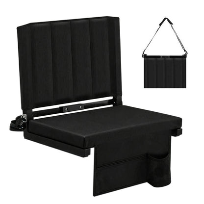 Comfortable Stadium Seat with Shoulder Strap and Storage Pocket