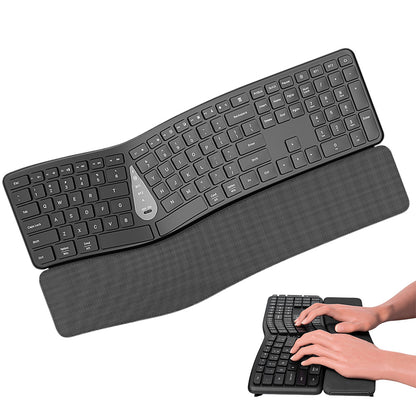 111-Key Rechargeable Bluetooth Keyboard with Memory-Foam Wrist Rest