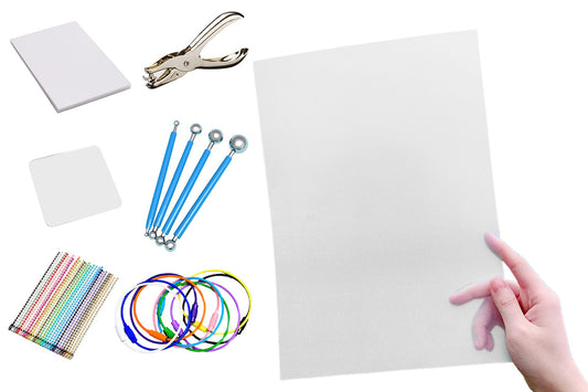 10Pcs DIY Heat Shrink Plastic Sheet Paper Heat Shrinkable Shrink Paper Film-Each of Style