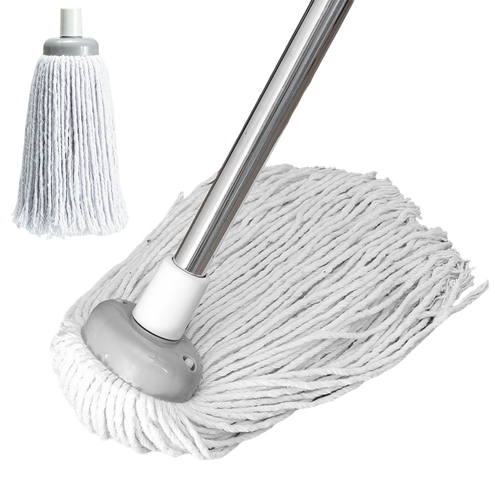 Cotton Mop with Stainless Steel Handle and Refill Head