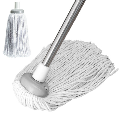 Cotton Mop with Stainless Steel Handle and Refill Head