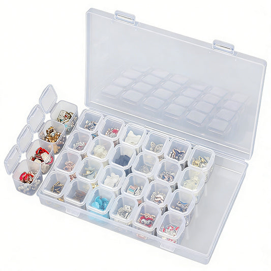28 Grid Plastic Compartment Storage Box Container Jewellery Bead Craft Organiser