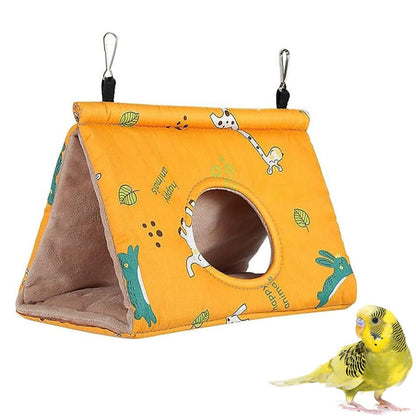 Bird Sleep Nest Cage Hut Pet Hammock Hang Cave Bed for Parrot Budgie Cockatiel