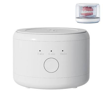 Dental Ultrasonic Retainer Cleaner Machine 50kHz Ultrasonic Denture Cleaner with 200ML Capacity Ultrasonic Cleaner