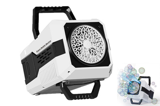 Bubble Machine Automatic Rotation and RGB Lights Bubble Maker for Party Wedding