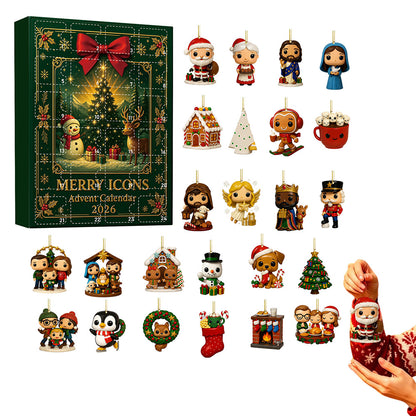 Christmas Advent Calendar 24 Day Countdown Set Xmas Tree Decor Gift for Adult
