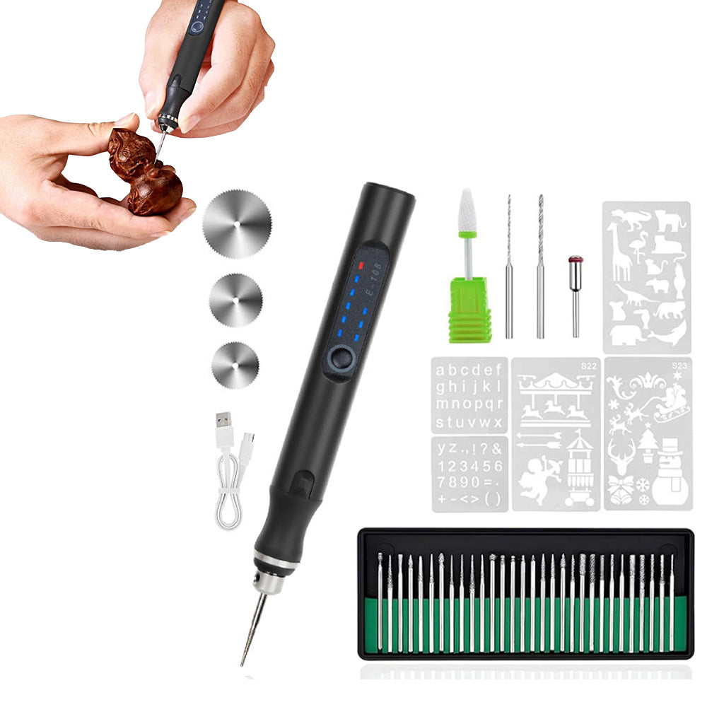 Electric Micro Engraving Pen Kit - Black