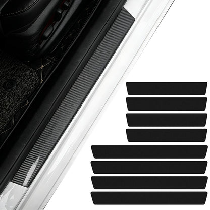 8 Pack Carbon Fiber Texture Car Door Sill Guard Stickers