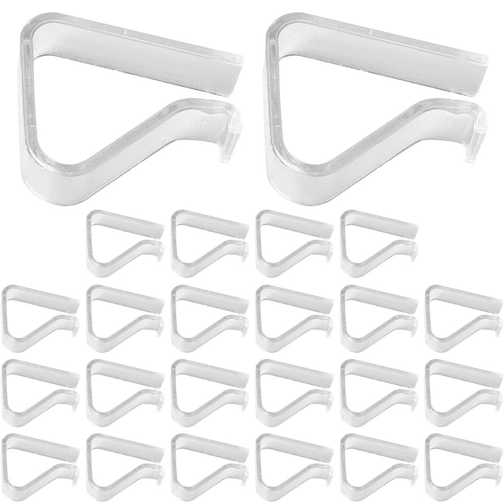 24 Pack Clear Plastic Tablecloth Clips for Tables