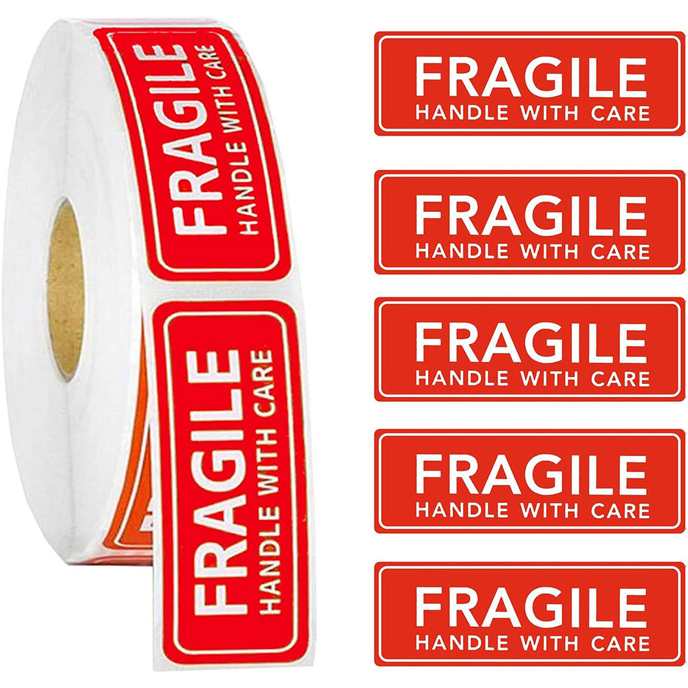 1000 Pieces Self Adhesive Fragile Handle with Care Label Stickers