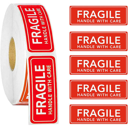 1000 Pieces Self Adhesive Fragile Handle with Care Label Stickers