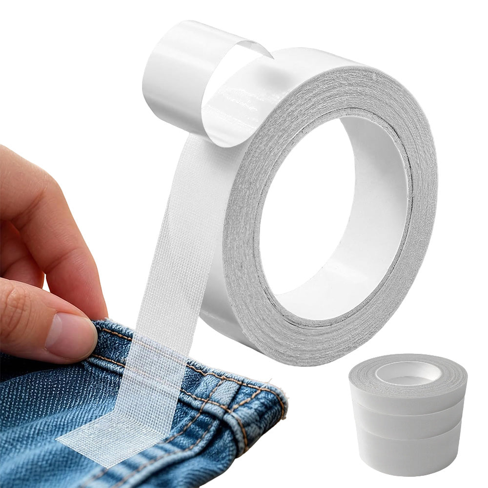 3 Piece Double Sided Fabric Hemming Tape Set for Clothing Repairs