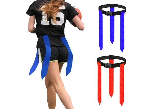 2Pcs Adjustable Flag Football Belt with Belt and Flags for Youths Adults