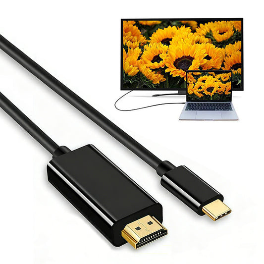 Type-C to HDMI Cable 4K 60Hz USB-C to HDMI Adapter for Phone Laptop to TV Monitor