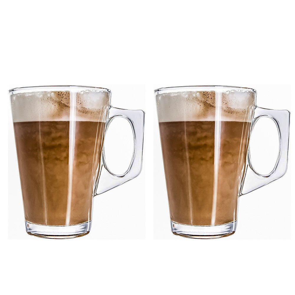 2 Pack 440ml Thick Glass Mugs for Juice Drinks Wine