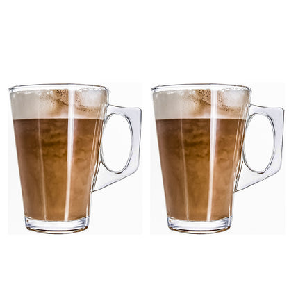 2 Pack 440ml Thick Glass Mugs for Juice Drinks Wine