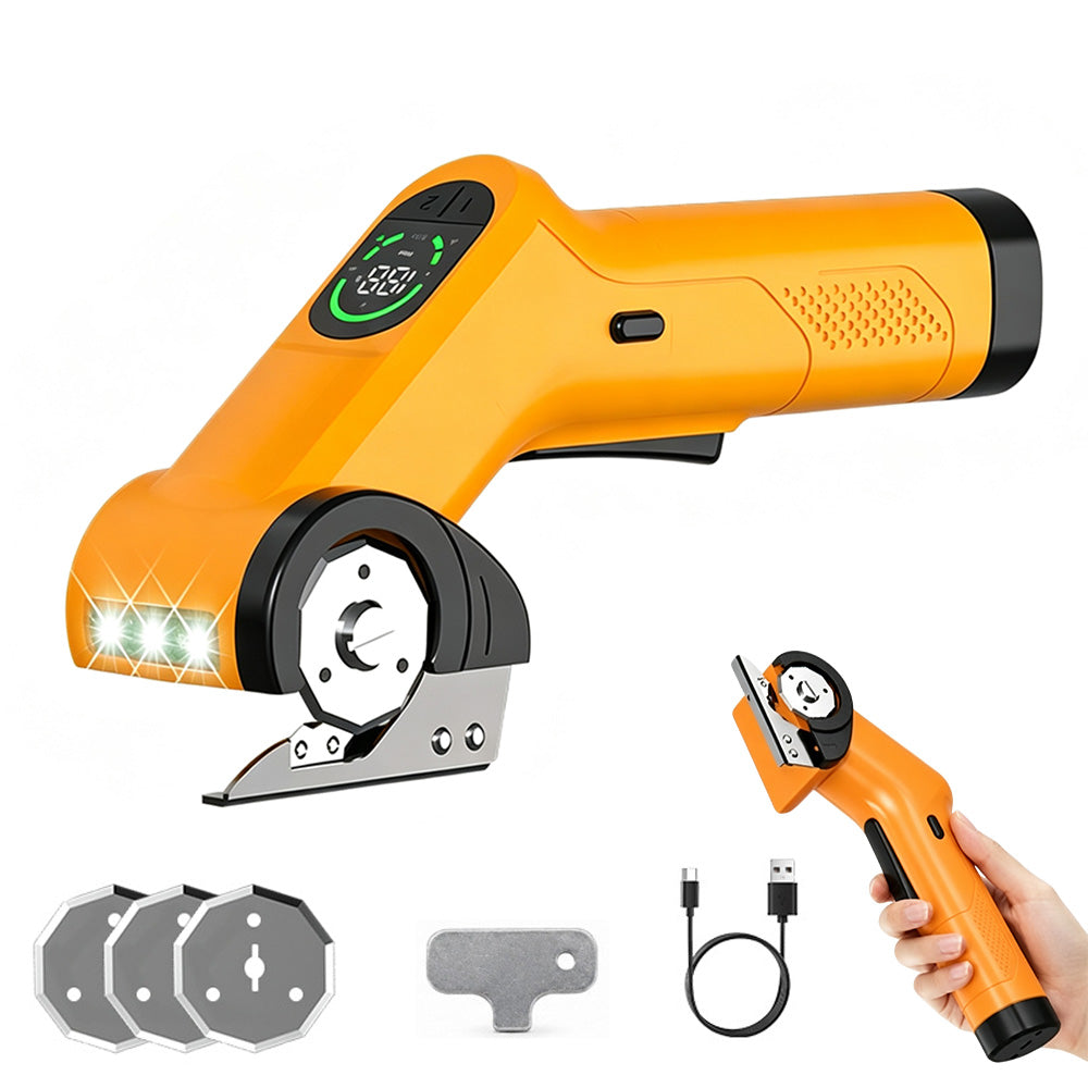 Electric Cardboard Cutter Scissors with LED Display 2 Speeds