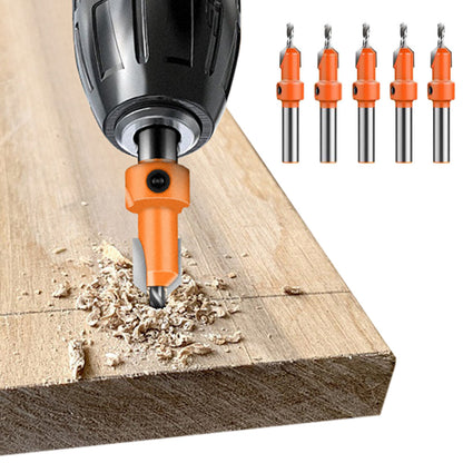 5 Piece 2.8 to 4.0mm Carbide Countersink Drill Bit Set