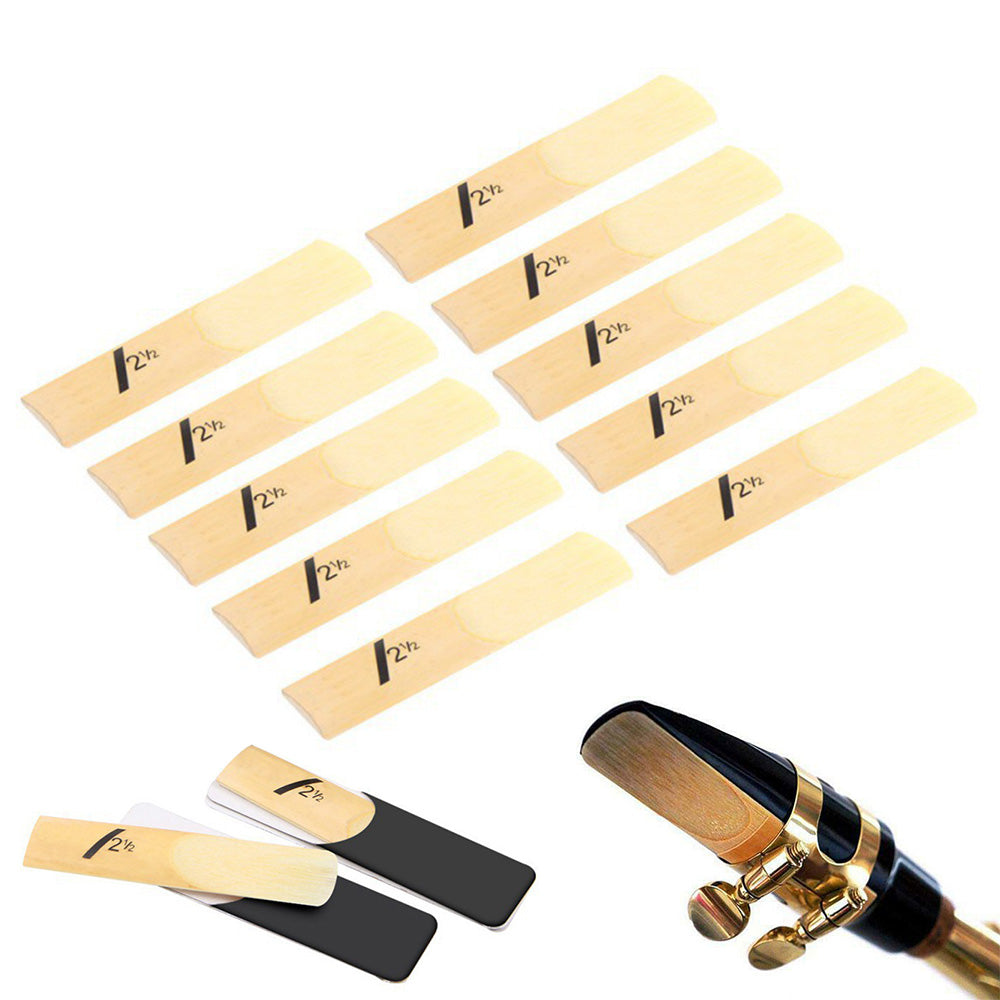 10 Pack Alto Saxophone Reeds Traditional Alto Sax Reeds - 2.5 Hardness