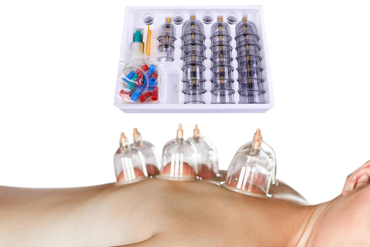 32Pcs Cupping Set with Pump Chinese Acupoint Cupping Therapy for Cellulite Reduction