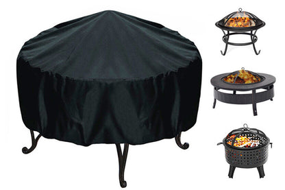 Outdoor Round Fire Pit Cover Waterproof Oxford Protector for Patio Use
