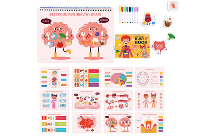 Montessori Busy Book Human Body Anatomy Book Learning Human Body Activities Book
